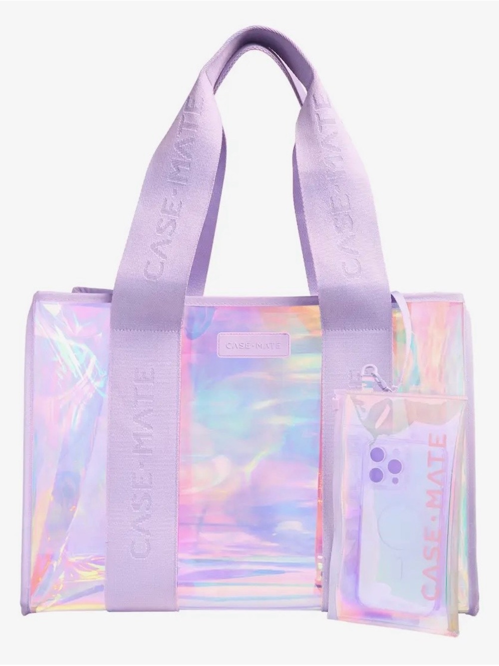 case-mate Iridescent Lavender Holographic Tote